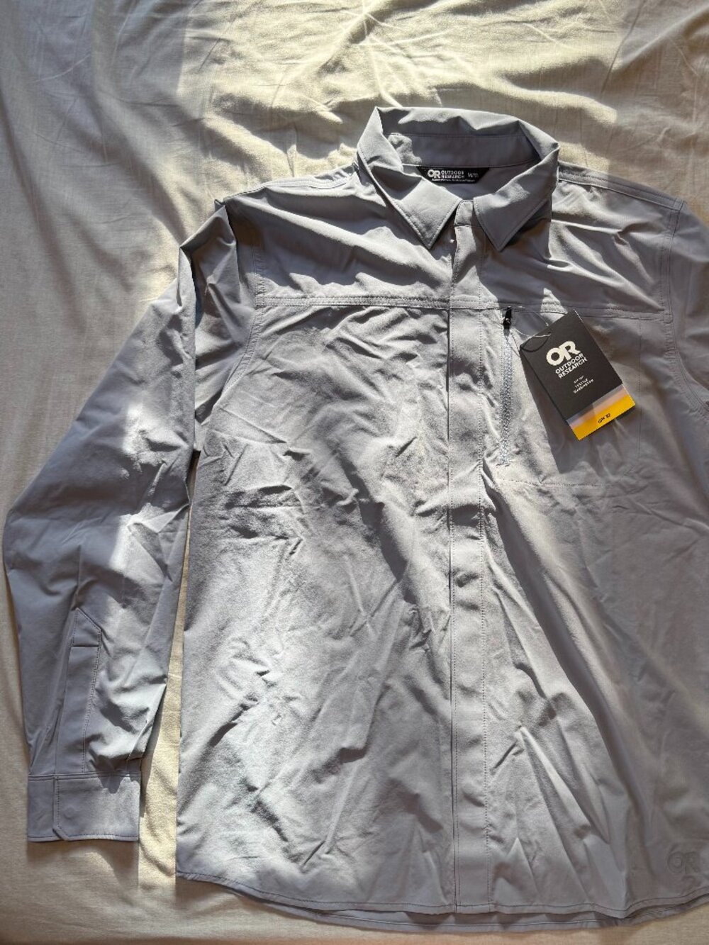 Outdoor Research Astroman Longsleeve Shirt Men's Medium NWT Slate Gray Grey